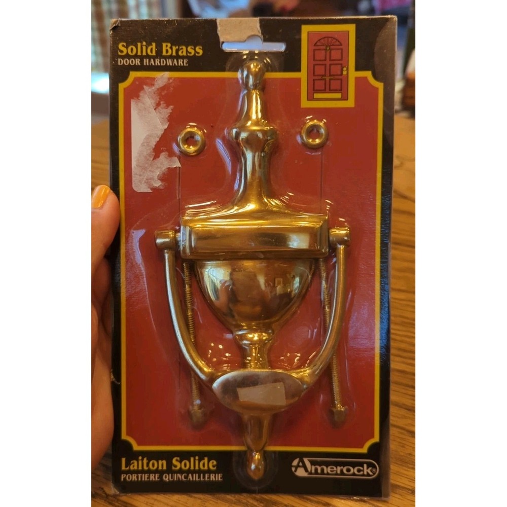 Vintage Amerock Carraige House Door Knocker New Antique English NOS Solid Brass